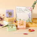 Dried Flower Scrub Soap Gift Box Whitening Organic